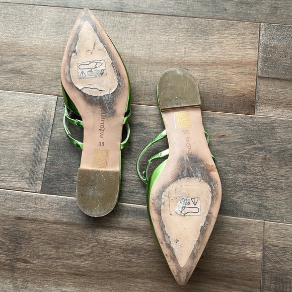 Metallic green Pazolini mules - Picture 5 of 5